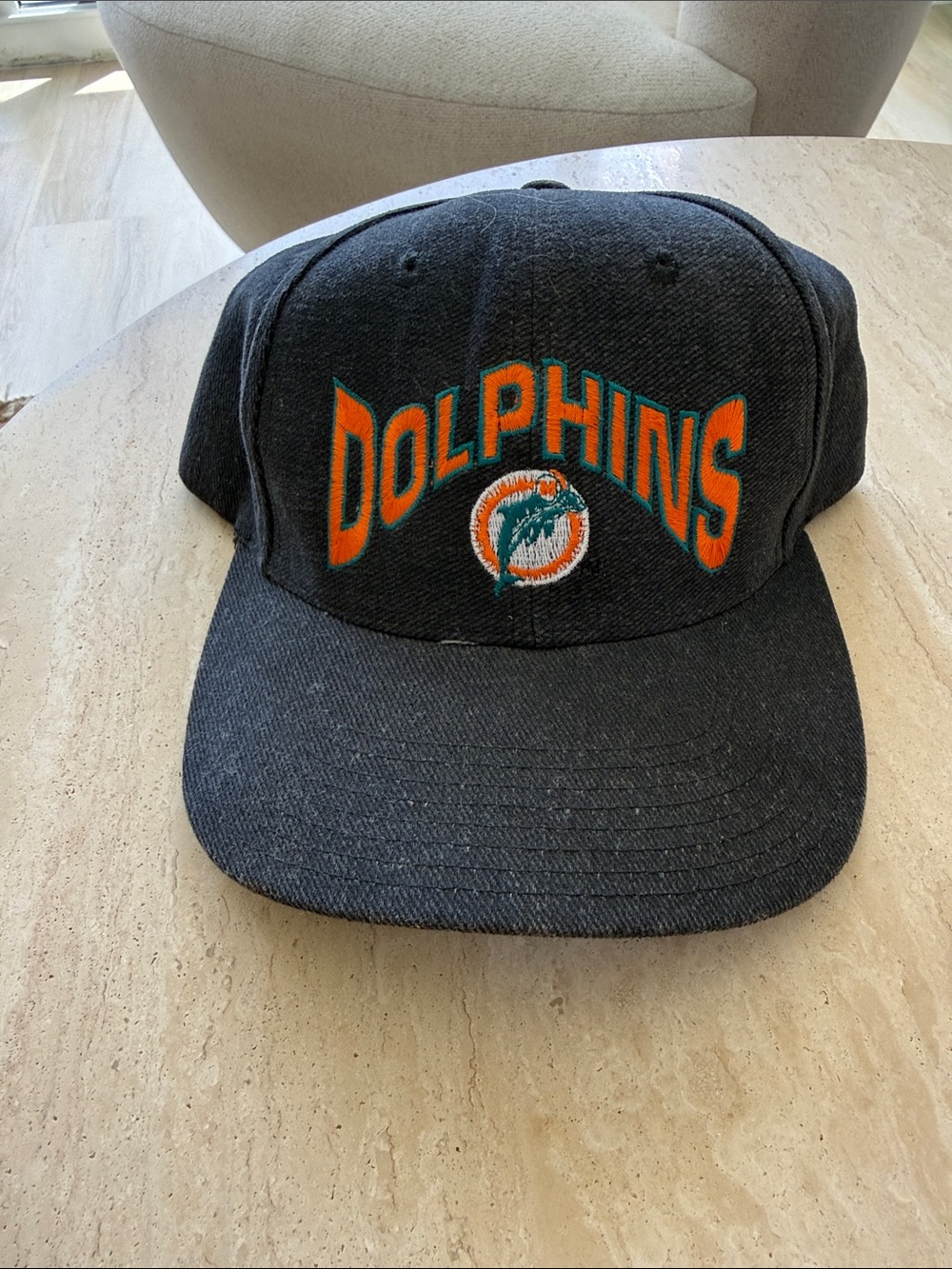 Vintage Miami Dolphins Embroidered Snapback Hat